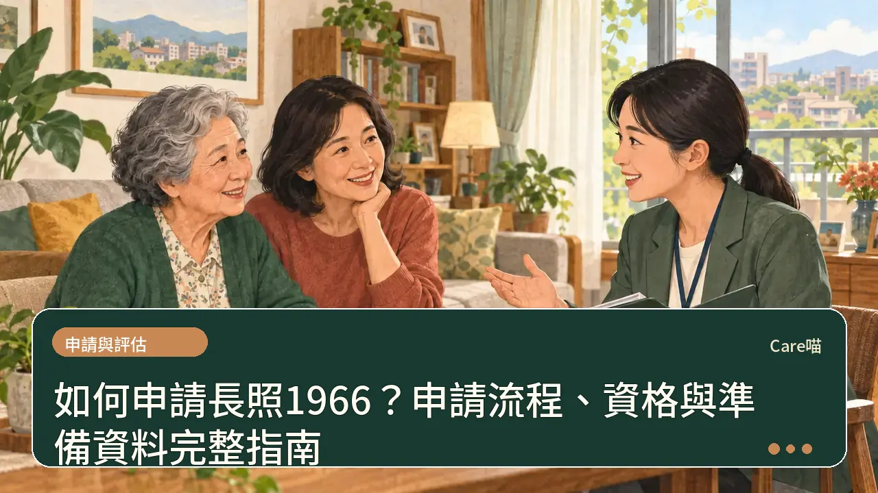 如何申請長照1966？申請流程、資格與準備資料完整指南主題插畫