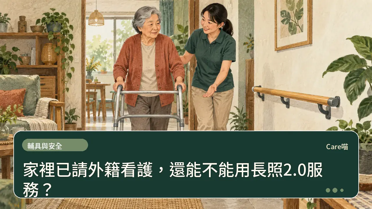 家裡已請外籍看護，還能不能用長照2.0服務？主題插畫