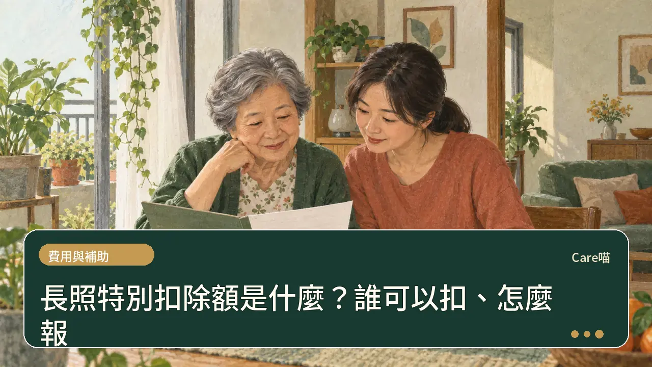 長照特別扣除額是什麼？誰可以扣、怎麼報主題插畫