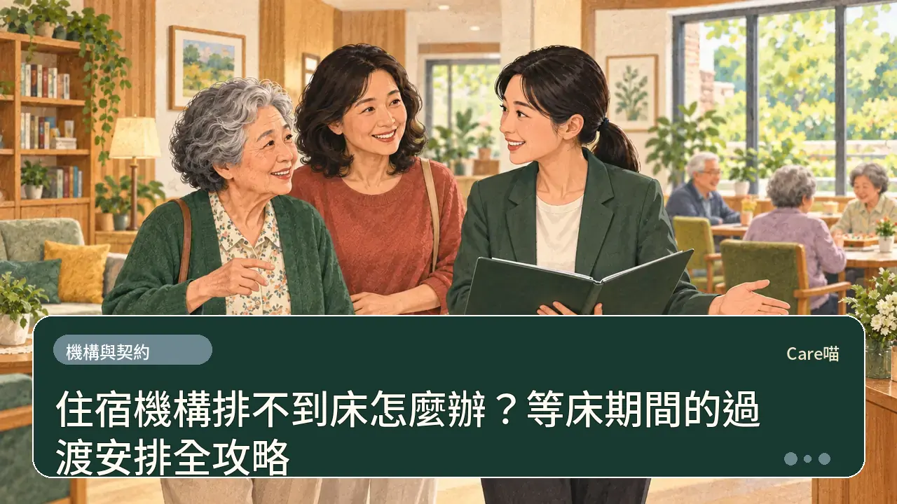 住宿機構排不到床怎麼辦?等床期間的過渡安排全攻略主題插畫